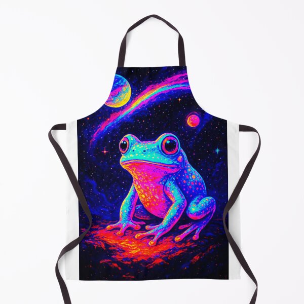 Item preview, Cosmic Neon Frog – Vibrant Galactic Amphibian Art designed and sold by Expl0rer.