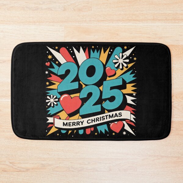 Item preview, Merry Christmas 2025 Festive Neon Celebration Design designed and sold by SplashTastic.