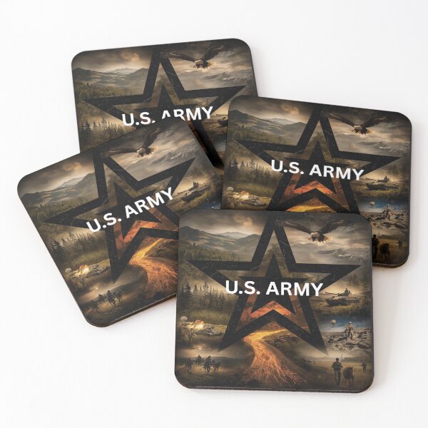 Item preview, U.S. Army Star Patriotic Poster – American Soldier Eagle Tank Military Wall Art designed and sold by TitanRN.