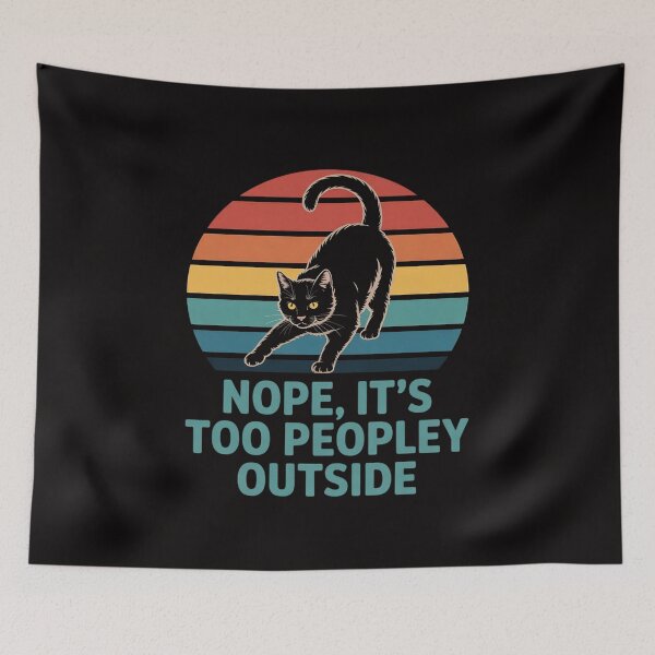 Item preview, Nope it's too Peopley Outside for Introvert and Cat Lover designed and sold by ForestMmost.