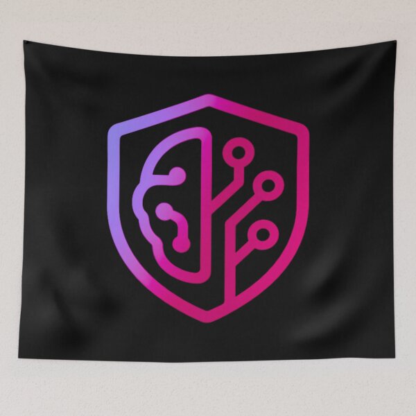 Item preview, Ai Security Tech Logo - Circuit Brain Shield Purple Gradient designed and sold by sIQurityShop.