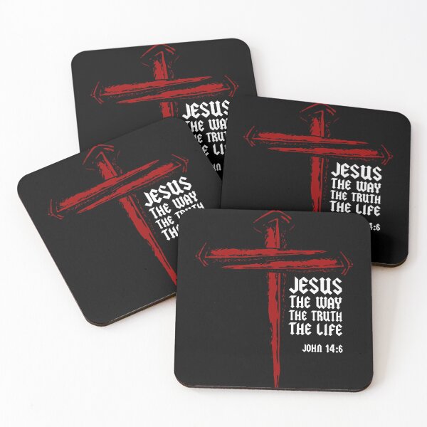 Item preview, Christian Cross Nails Jesus Faith John 146 Bible Verse designed and sold by MindyMarianela.