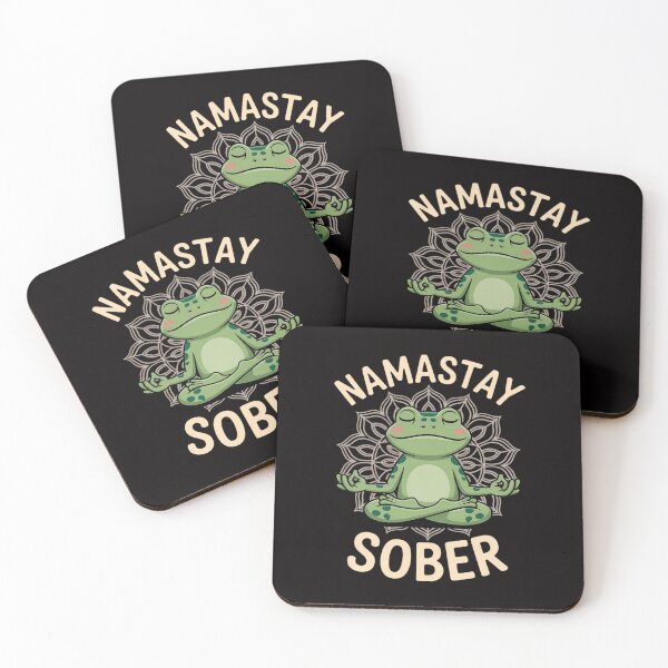Item preview, Narcotics Anonymous Frog Namastay Sober Support Sobriety designed and sold by ForestMmost.