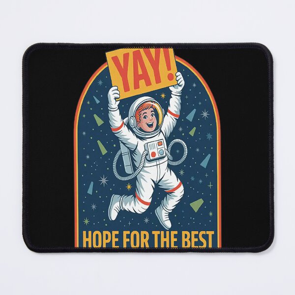 Item preview, Hope For The Best Astronaut Humor Broken Helmet Space designed and sold by LacostCarl.