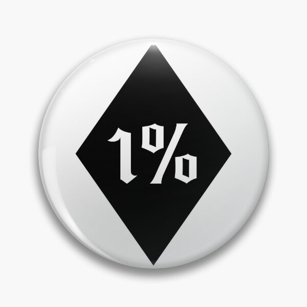 Item preview, 1% MC Motif Logo Rocker Badge Motorcycle Club Outlaw designed and sold by Bearded-Viking.