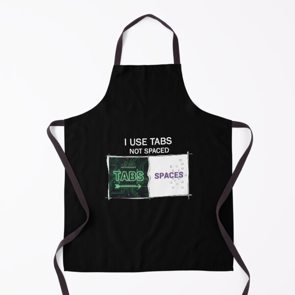Item preview, I Use Tabs Not Spaces Programmer Humor Neon Code Sarcastic designed and sold by SylwiaPrint.