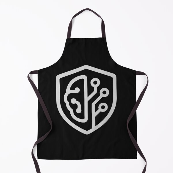 Item preview, Ai Shield Logo Black White - Cybersecurity Technology Icon designed and sold by sIQurityShop.