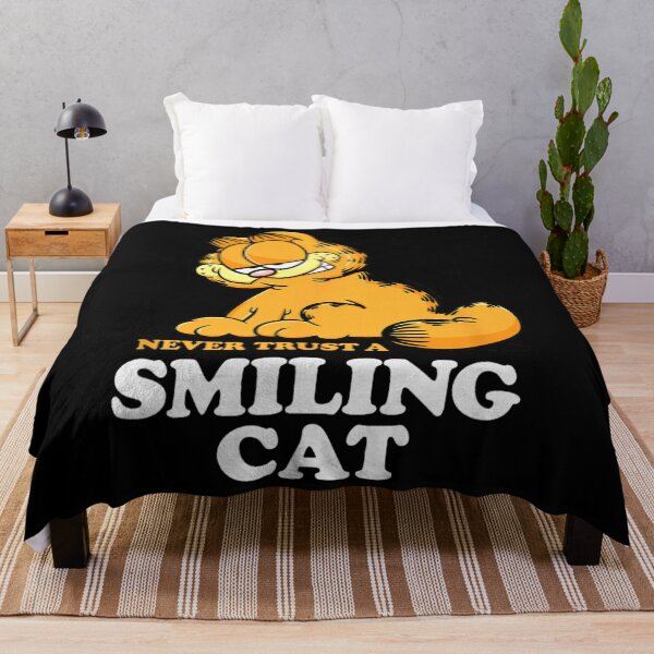 Item preview, Garfield Never Trust A Smiling Cat Sarcastic Quote designed and sold by dawemorelyr.