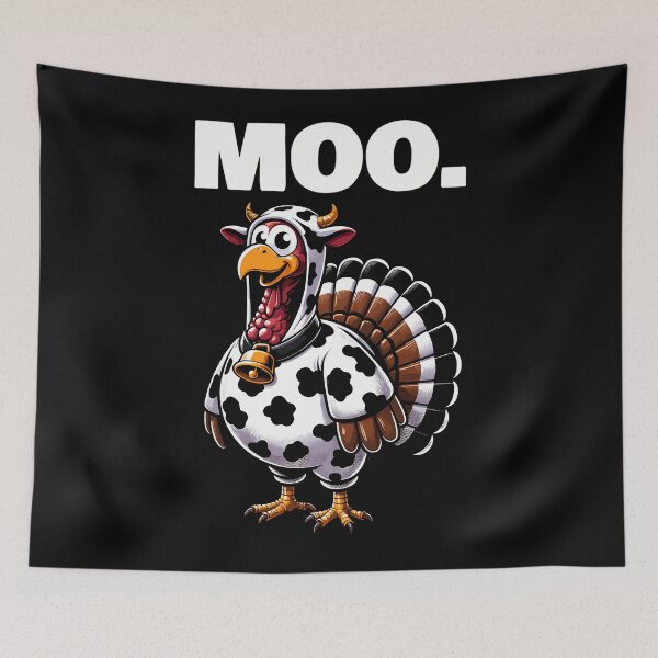 Item preview, Turkey 90s Funny Festive Moo Cow Day Holiday Thanksgiving designed and sold by rebeccathanuos.