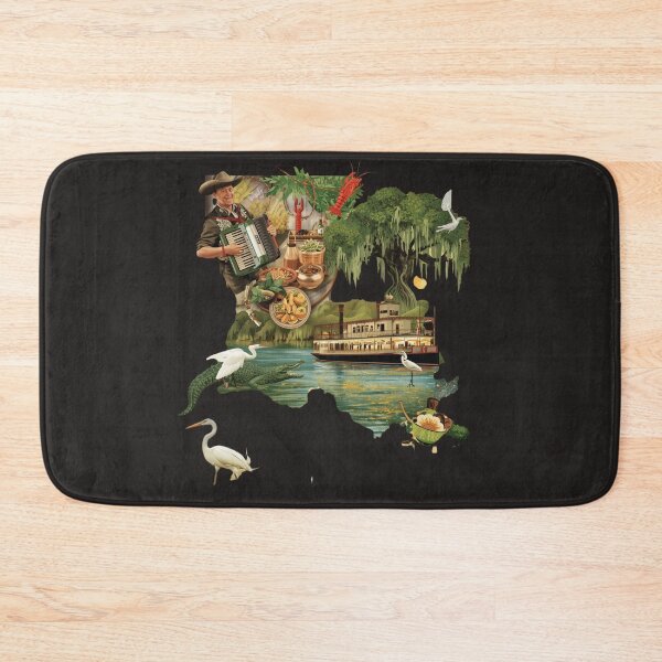 Item preview, Louisiana State Pride Art – Cajun Culture Crawfish Zydeco Alligator Bayou designed and sold by TitanRN.