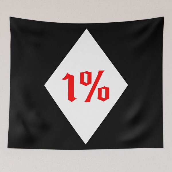 Item preview, 1% MC Motif Logo Rocker Badge Motorcycle Club Outlaw designed and sold by Legacy Apparel Co..