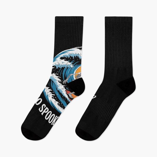 Item preview, Too Spooky to Pause – Skeleton Surfer Halloween designed and sold by SnackPAC.
