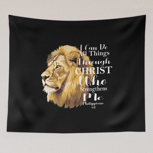 Item preview, I Can Do All Things Through Christ Christian Lion Faith designed and sold by CharlotteSandra.