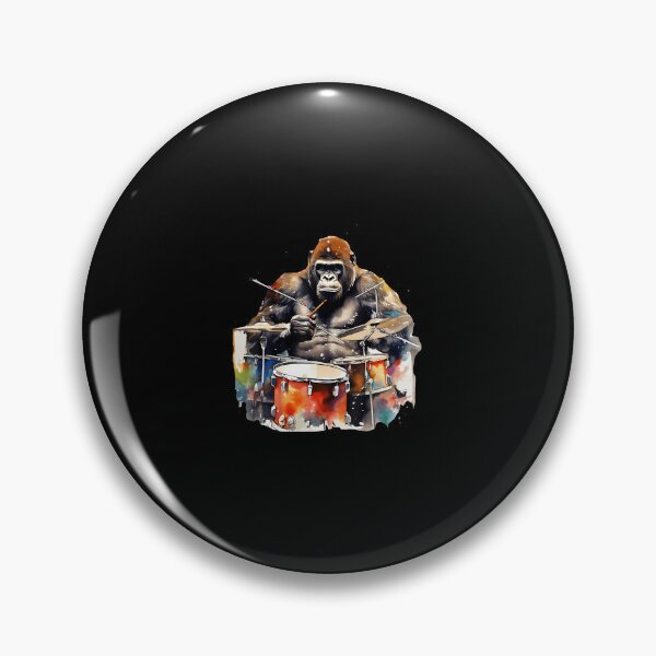 Item preview, Gorilla Drumming Gorilla Playing Drums Drummer designed and sold by ToriCarylon.