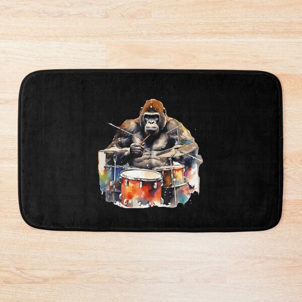 Item preview, Gorilla Drumming Gorilla Playing Drums Drummer designed and sold by ToriCarylon.
