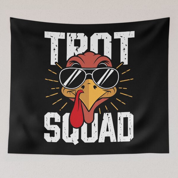 Item preview, Fall Gobble Thanksgiving Happy Squad Trot 80s Cute designed and sold by CalvinVanAuken.