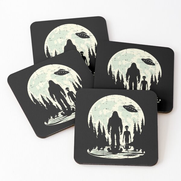 Item preview, Alien Bigfoot Ufo Moon Funny Sasquatch Men Women Boys Kids designed and sold by ConnieDora.