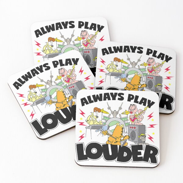 Item preview, Garfield Always Play Louder Rock Band Music Quote designed and sold by houpdrebesn.