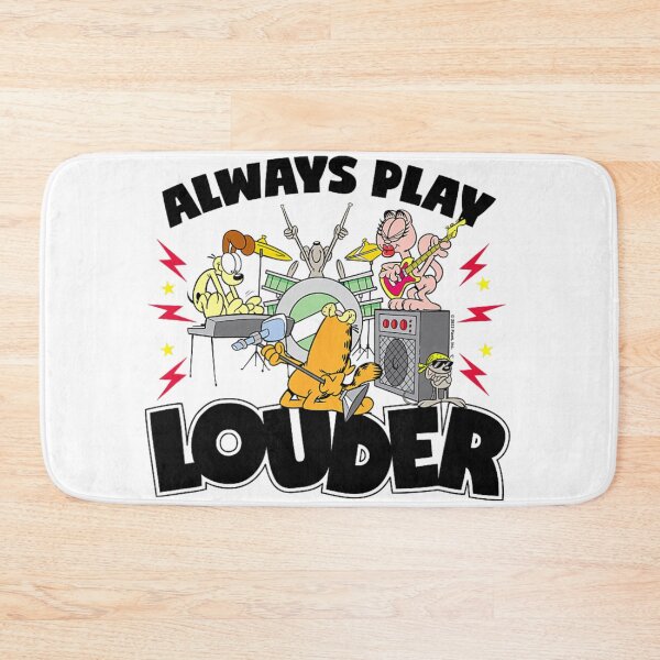 Item preview, Garfield Always Play Louder Rock Band Music Quote designed and sold by houpdrebesn.