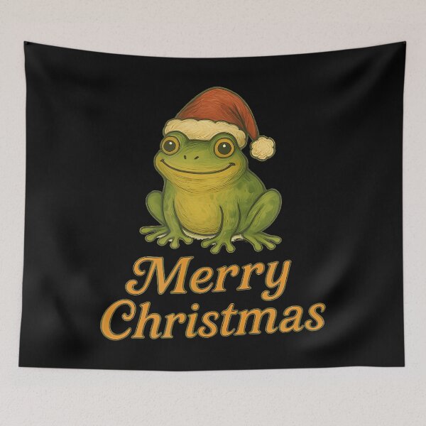 Item preview, Merry Christmas Froggy Cute Frog Xmas Holiday Frogs designed and sold by TaraLiliana.