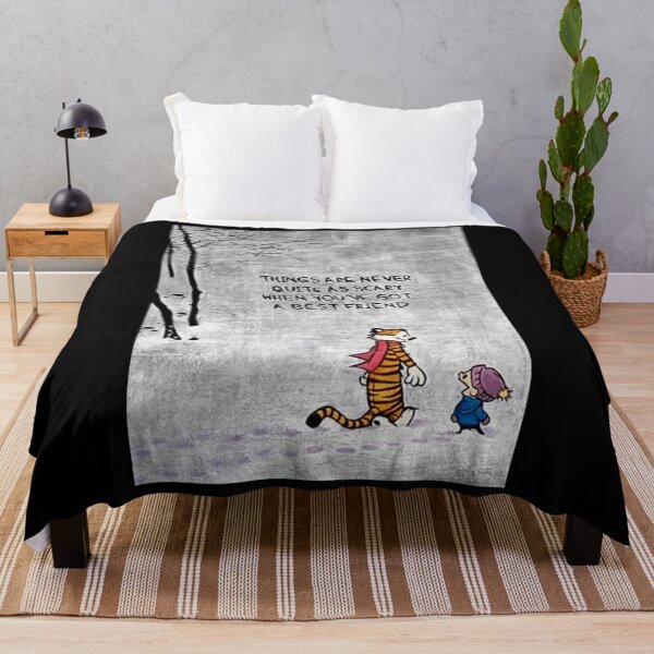 Item preview, Calvin And Hobbes Things Are Never Quite As Scary Best Friend Quote designed and sold by houpdrebesn.