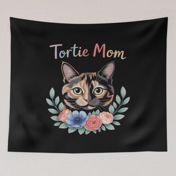 Item preview, Tortie Cat Mom Flowers Tortoiseshell Cat Owner Tortie Girl designed and sold by SnackPAC.