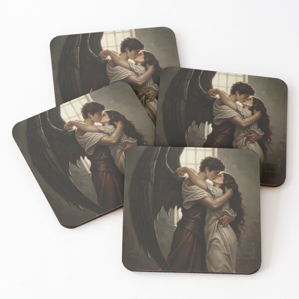 Item preview, Fallen Angel’s Kiss – Dark Romance Art designed and sold by HeavenRoad.