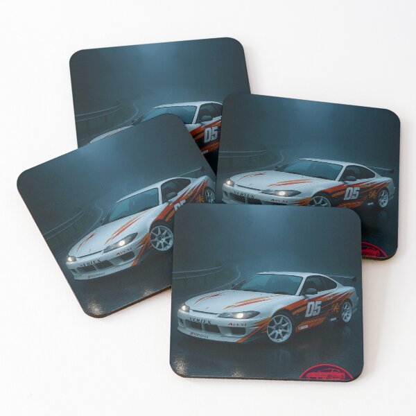 Item preview, Touge Night S15 Silvia – Foggy Mountain Drift JDM Art designed and sold by leen12 Art Designs Prints.
