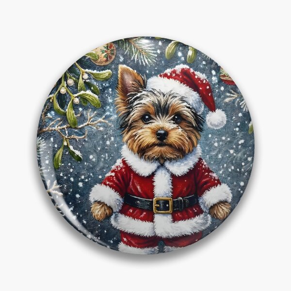 Item preview, Tapiz de Yorkshire Terrier con traje navideño: diseño navideño designed and sold by Octavia Soldani.