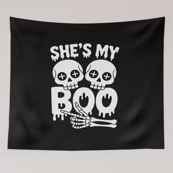 Item preview, Matching Halloween Couples, She’s My Boo Skull Face designed and sold by CareTopping.