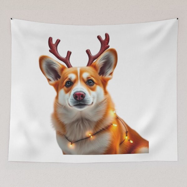 Item preview, Christmas Corgi Reindeer Antlers Christmas Lights Cute Dog designed and sold by BSL-STORE.