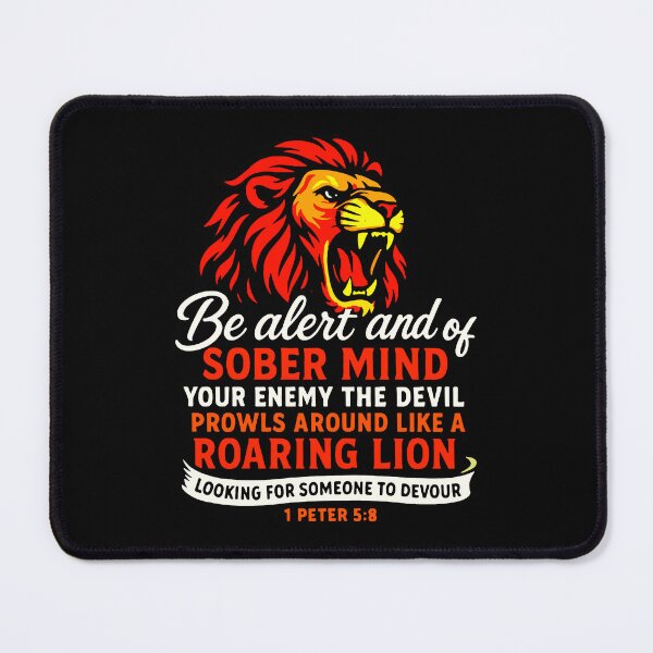 Item preview, 1 Peter 5:8 Your Enemy The Devil Prowls Around Like A Roaring Lion designed and sold by plushism.