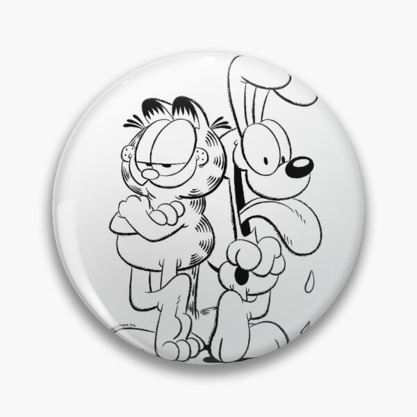 Item preview, Garfield Black And White Outline Sketch Classic Duo designed and sold by jehllutkes.