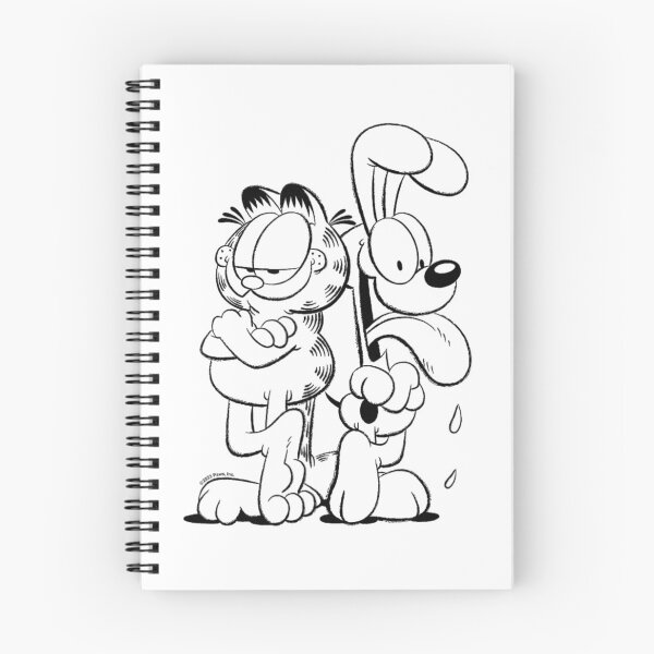 Item preview, Garfield Black And White Outline Sketch Classic Duo designed and sold by jehllutkes.