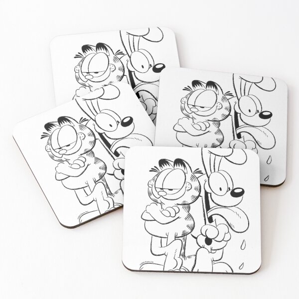 Item preview, Garfield Black And White Outline Sketch Classic Duo designed and sold by jehllutkes.