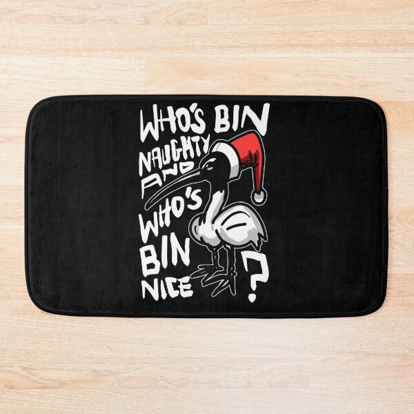 Item preview, Christmas Bin Chicken  Australian Bin Chicken Christmas Themed With Quote Who'S Bin Naughty Featuring An Aussie Ibis Bird designed and sold by Edgarnston.