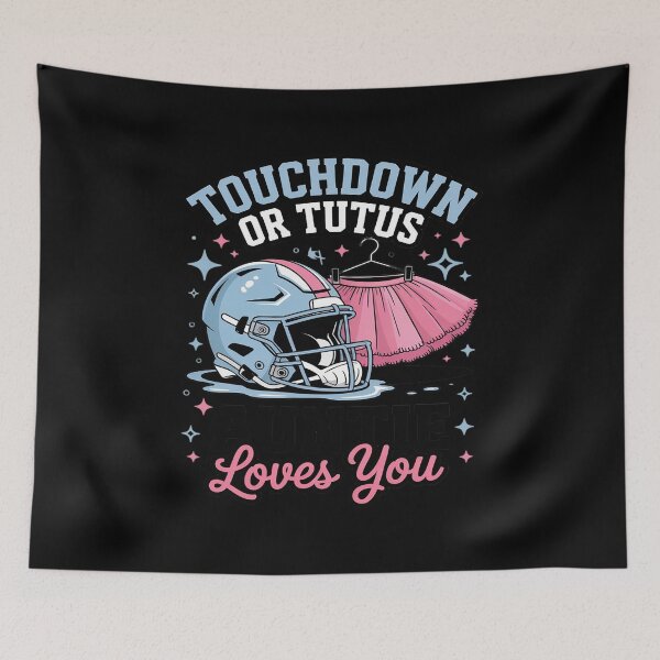 Item preview, Touchdown or Tutu Auntie Loves You Football Gender Reveal designed and sold by SnackPAC.