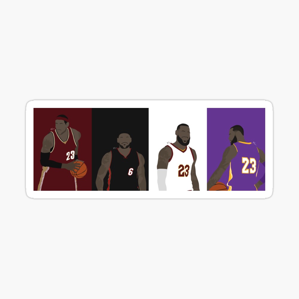 King 23 LeBron James Sticker for Sale by RTurnerDesigns