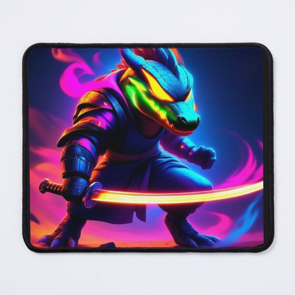 Item preview, Cyber Retro Crocodile Samurai with a Katana designed and sold by SweetRossel.