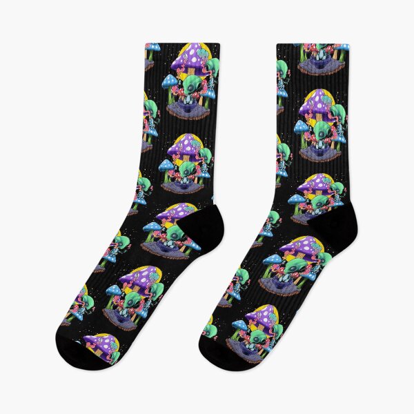 Item preview, Psychedelic Alien Mushroom Nostalgia Groovy Vibe Hippie designed and sold by ToriKarla.
