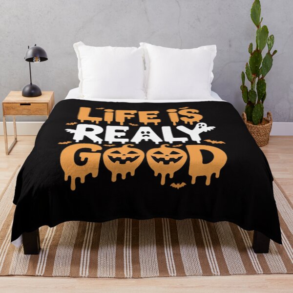 Item preview, Life is really good Halloween Ghost & Pumpkin men women gift designed and sold by CareTopping.