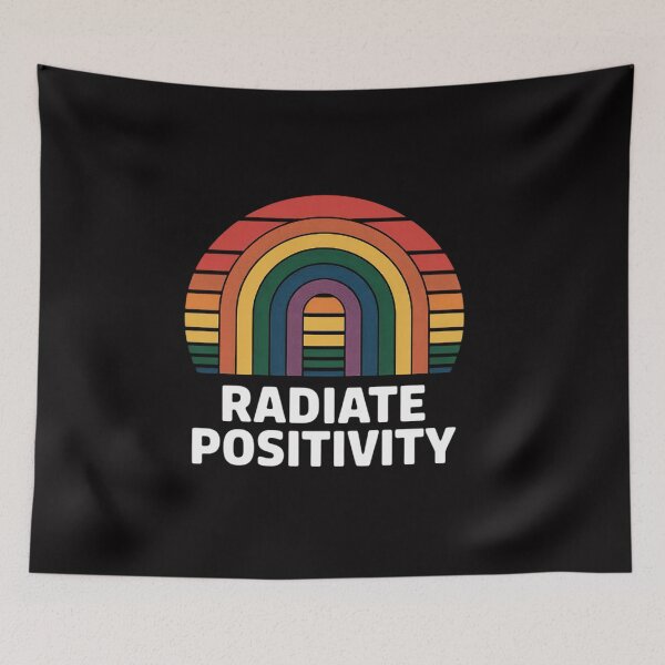 Item preview, Letter Printed Cute Rainbow Radiate Positivity designed and sold by CareTopping.