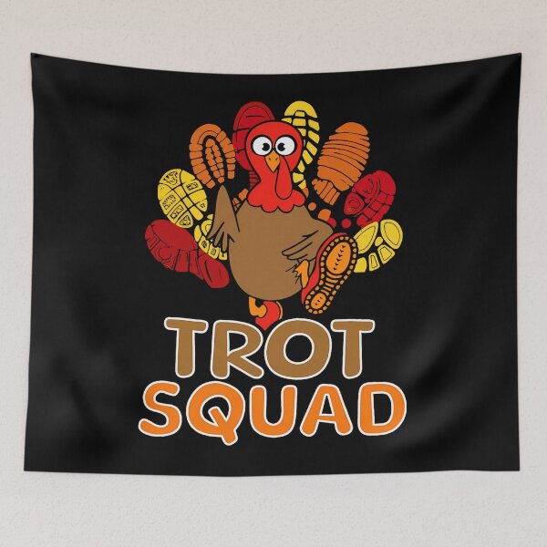 Item preview, Gobble Squad Thanksgiving Fall Trot 80s Cute Happy designed and sold by CalvinVanAuken.