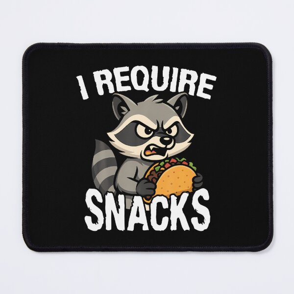 Item preview, I Require Snacks Cute Animal Meme Tee Funny Raccoon Taco designed and sold by JaneJanie.