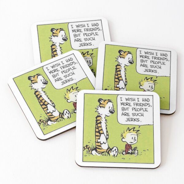 Item preview, Calvin And Hobbes I Wish I Had More Friends But People Are Jerks designed and sold by jehllutkes.