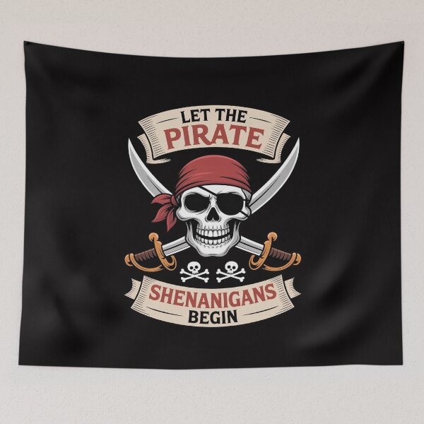 Item preview, Let The Pirate Shenanigans Begin Halloween Skull Bandana Boy designed and sold by MuteElevent.