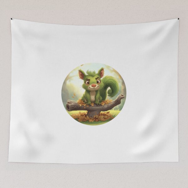 Item preview, Green squirrel designed and sold by ARTeez⭐️⭐️⭐️⭐️⭐️.