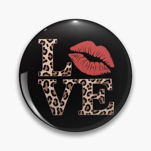 Item preview, Leopard Print LOVE Red Lips Word Letter Cute Valentine designed and sold by MuteElevent.