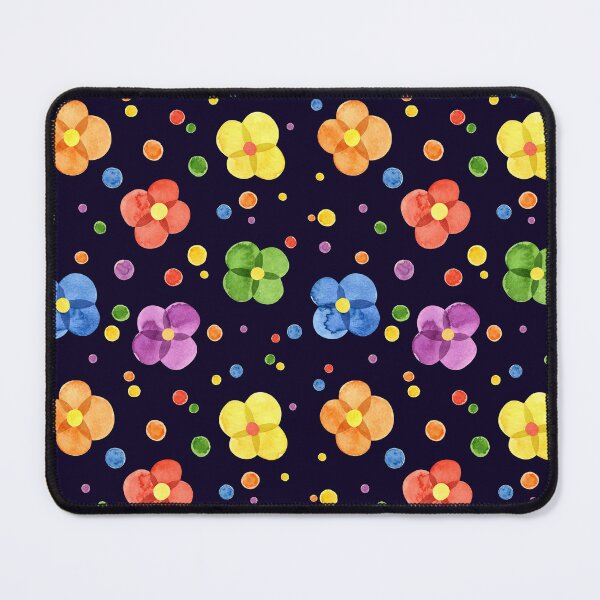 Item preview, Colorful Flowers on Black designed and sold by Jackofallart.