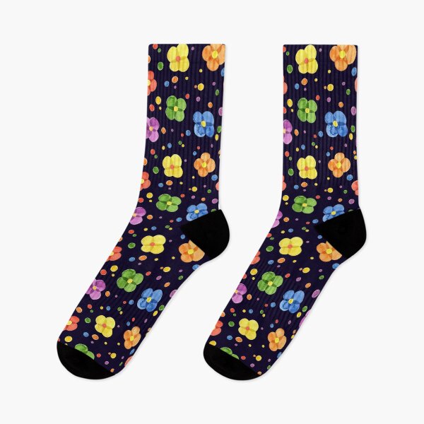 Item preview, Colorful Flowers on Black designed and sold by Jackofallart.